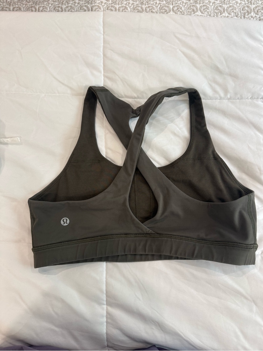 lululemon athletica Olive Green Cross-Back Sports Bra